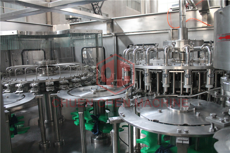 Hot Temperature Juice Filling Capping Labeling Machines With Return System