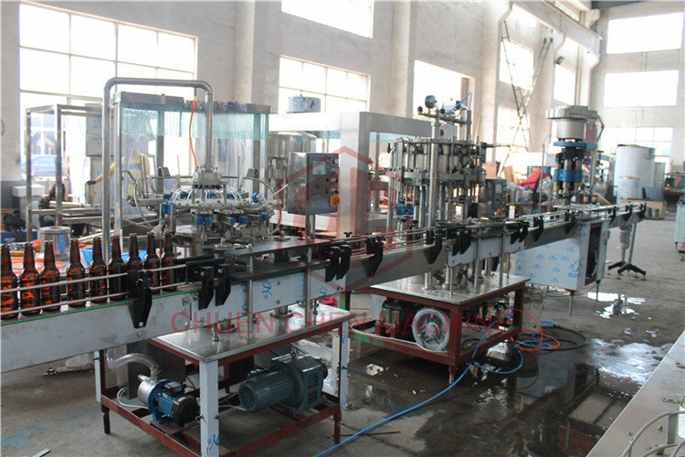 370ML Glass Bottle Carbonated Drink Filling Machine , Beer Bottle Capping Machine
