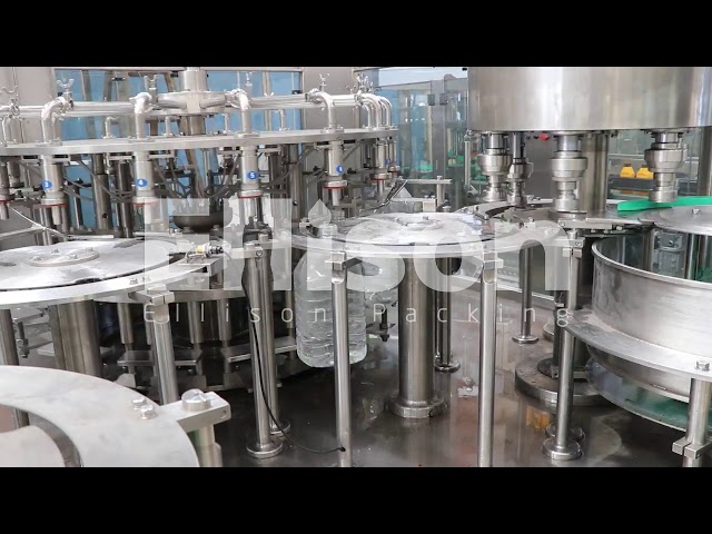 China Vacuum Return System Plastic Bottle Filling Machine , Small Scale Juice Bottling Equipment for sale